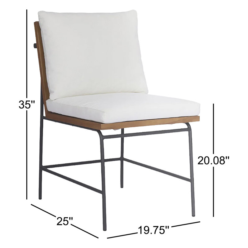 Nabi Outdoor Dining Side Chair, Medium Brown