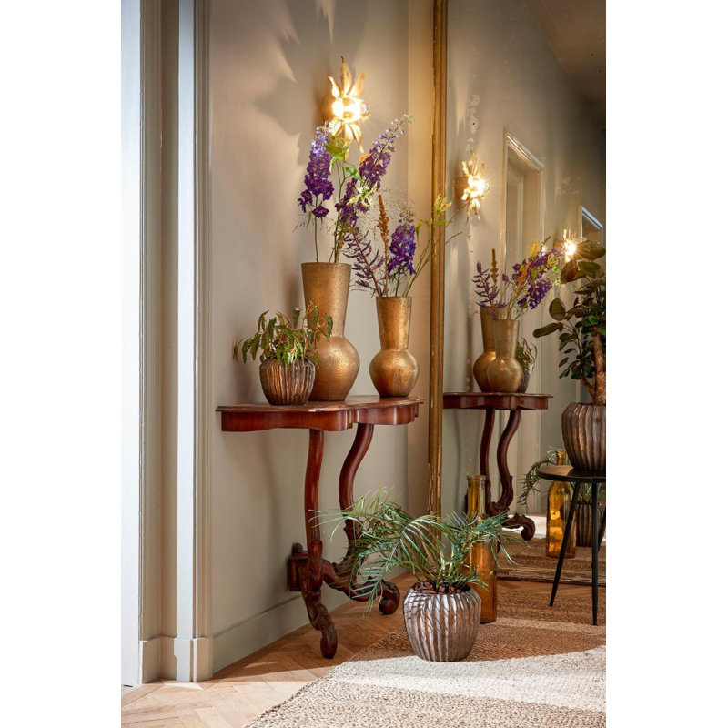 Abenezer Ceramics Table Vase, 35cm H x 18cm W x 18cm D, Gold