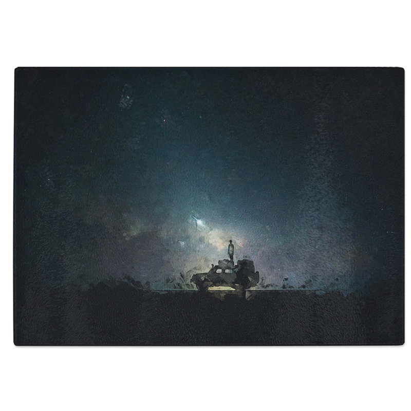 Tempered Glass Stars Above Namibia Chopping Board, 28.5 cm W x 20 cm L