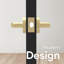 Poignée de porte intérieure réversible Mega Handles RALPH avec rosette ronde, loquet réglable, conception robuste pour les chambres à coucher, les couloirs et les portes françaises-98715703