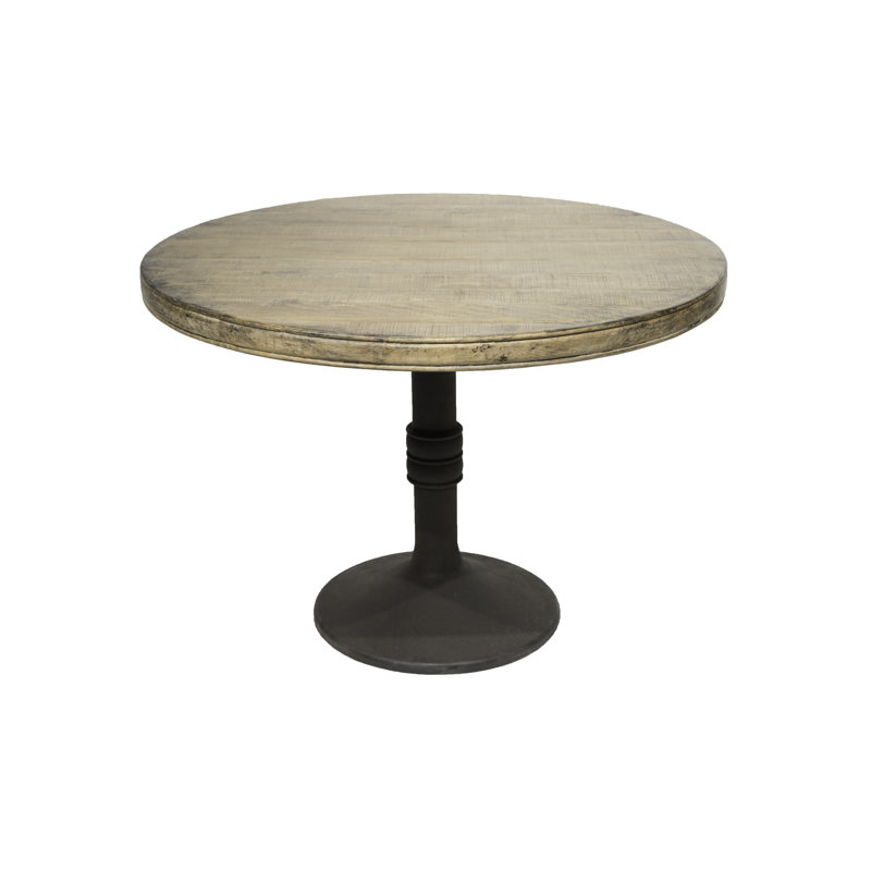 Table de salle à manger ronde Bort, Naturel antique