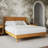 Clark Solid Wood Wingback Bed Frame