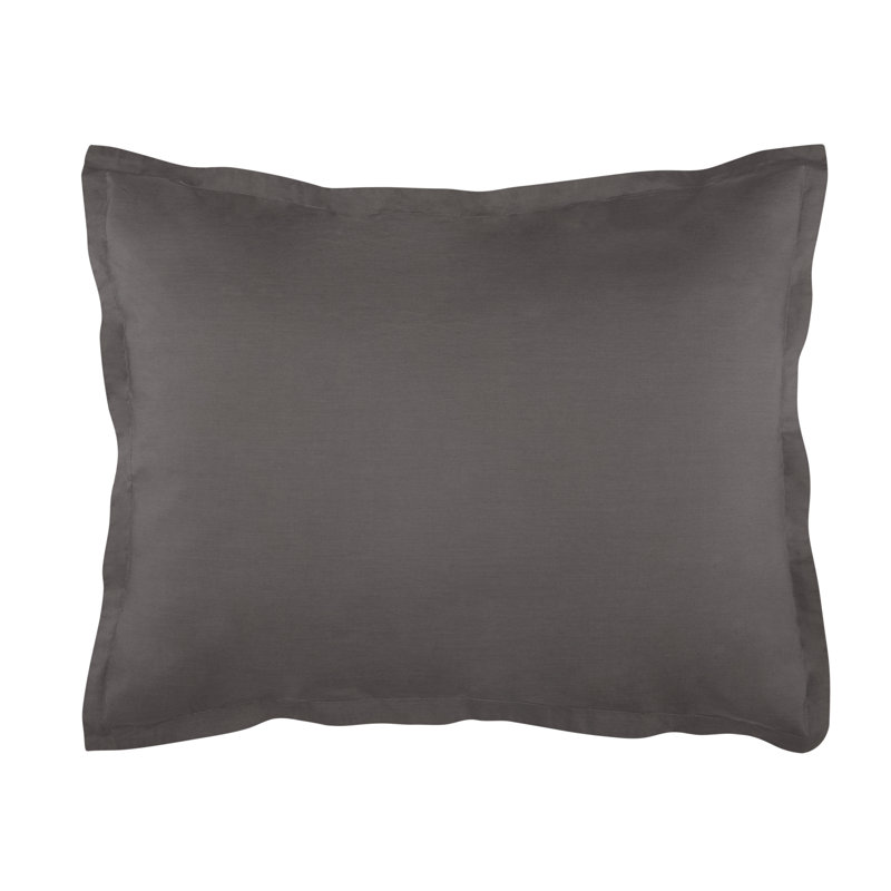 Saha Cotton Blend Sham, Coal, Standard/Twin
