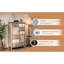 Commode rétro en bois avec 6 tiroirs et 2 portes, conception rustique multicolore, parfaite pour la chambre à coucher, le salon, le rangement de style salle de bain, utilisation à long terme