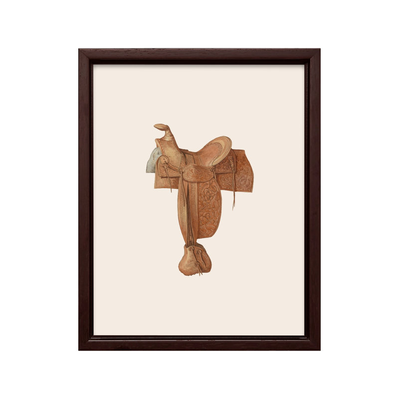 Selle de cheval No10, Canvas, Brown Framed, 11"H x 14"W