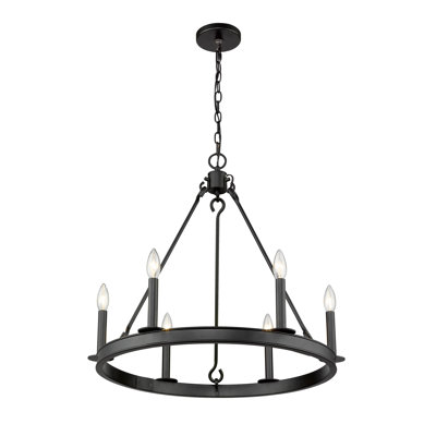 Lustre géométrique 6 lumières de style bougie Karolina