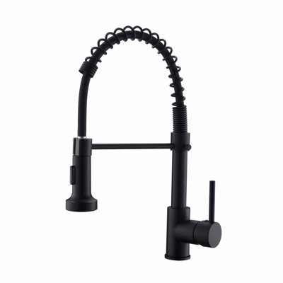 Kitchen Faucet With Pull Down Sprayer, Single Handle Single Lever Kitchen Sink Faucet