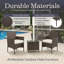 Ensemble de mobilier d'extérieur 3 pièces avec chaises et table Lavish Home (brun)