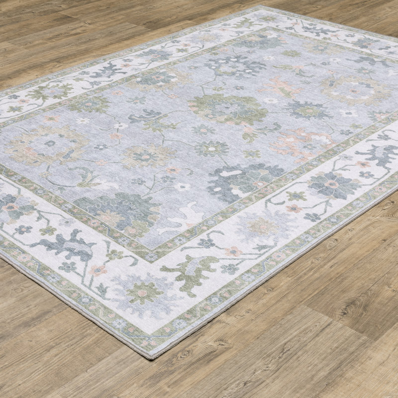 Tapis à poils plats lavables Kugler, Rectangle 7 pi 6 po x 9 pi 10 po