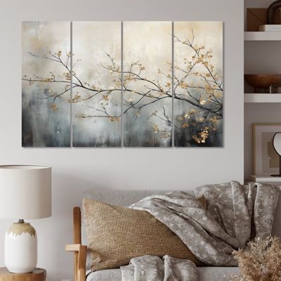 Arbre, impression éthéréale sur toile 4 pièces