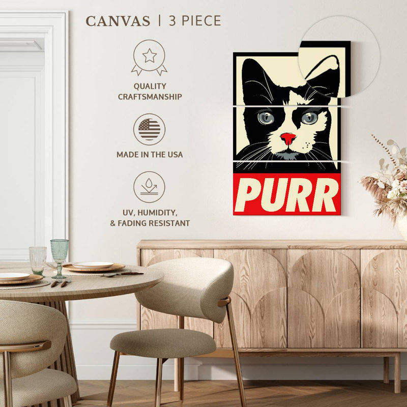 Brampt Purr Propaganda, 57" H x 36" W