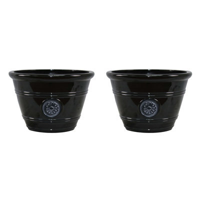 15.25" Modesto Resin Planter (2 Pack)