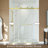 55" - 59" W X 72" H Double Sliding Frameless Shower Door With Clear Tempered  Glass-106813428
