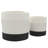 vidaXL Storage Basket White and Black 100% cotton Large Foldable