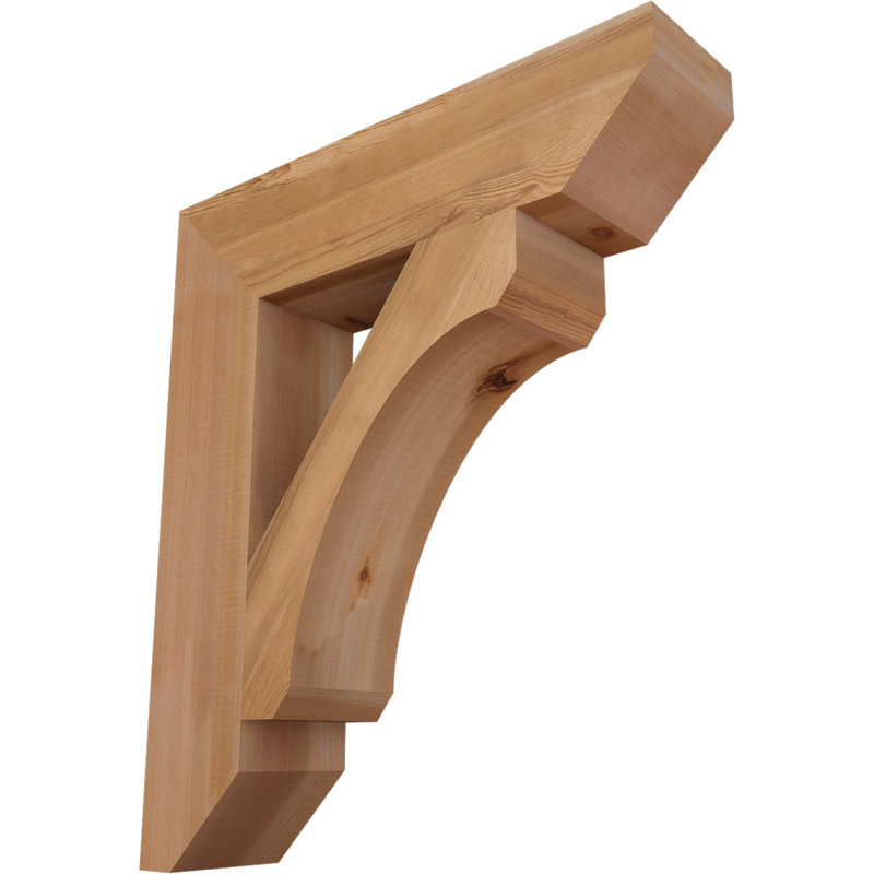 Support en bois / corbeau, H 30 po x l 5,5 po x P 26 po, Cèdre rouge de l'Ouest (lisse)