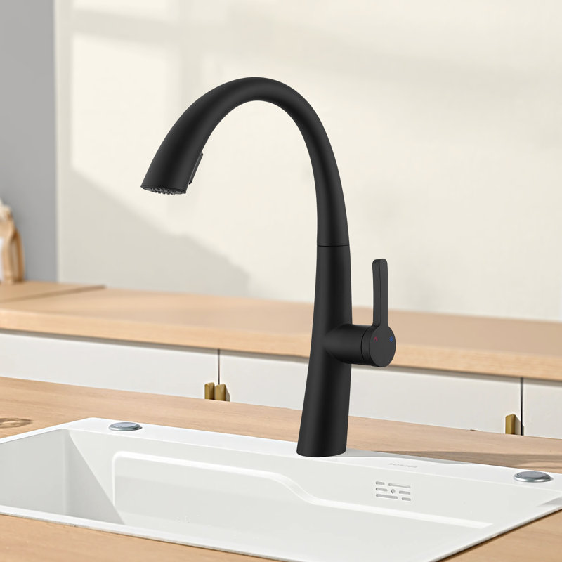 HHK HOME Kitchen Faucet, Matte Black