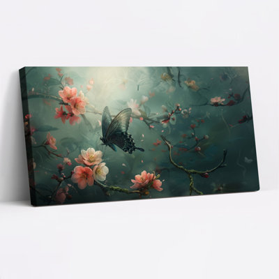 Ensemble de 1 tableau sur toile « Fleur de papillon »