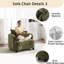 Fauteuil d'appoint 40 po en chenille moderne et confortable avec pieds en bois massif-1668440643