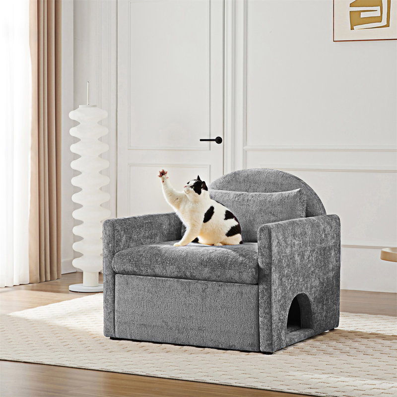 Méridienne simple Accent Chair, Gris