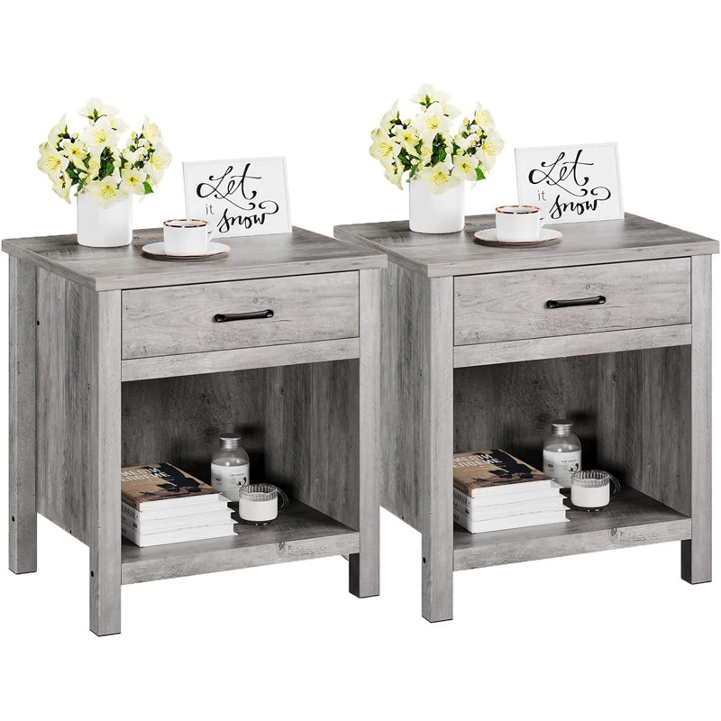 Roswald End Table Set with Storage