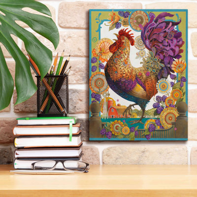 «Cock of the Walk» par David Galchutt, reproduction sur toile tendue