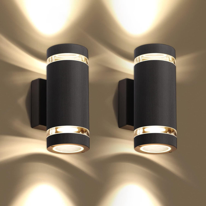 Matte Black 24cm H Outdoor Sconce