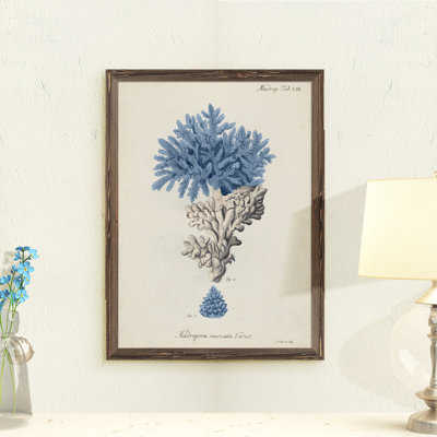 «Antique Coral in Navy III» par Paul Cezanne - Peinture sur toile encadrée