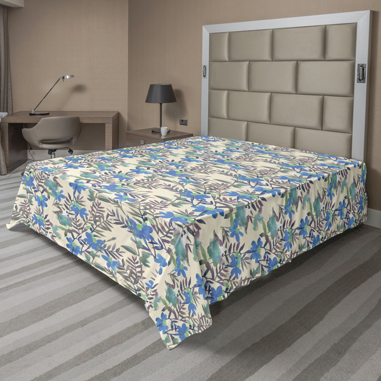 Ambesonne, drap plat floral pivoines, art botanique printanier
