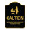 Enseigne Signmission Designer Series - Attention - Ouverture automatique de la porte Veuillez reculer avec le graphique | Enseigne architecturale noire et dorée en aluminium de gros calibre 18 po x 24 po | Fabriqué aux États-Unis