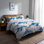 Ensemble de literie 3 pièces Kids Ocean Animals - housse de couette et coussin décoratif Marine Dolphin Drift