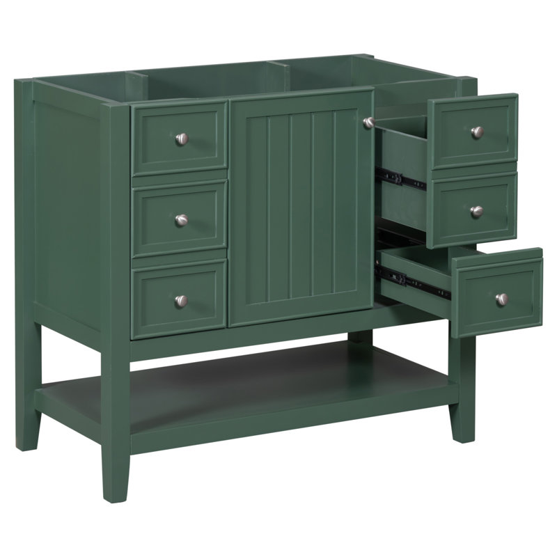Base de meuble-lavabo simple 35,5 po seulement, Vert