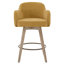 Tabourets de bar pivotants en chenille avec accoudoirs-955542734
