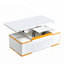 Table basse à plateau relevable avec 4 tabourets de rangement-685353623