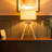 Plamond Light Wood Tripod Table Lamp with Cream Boucle Reni Shade and 6W LED GLS Bulb-47019618-47019619