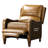 Beecher 28.75" Wide Leather Club Recliner-2034137804