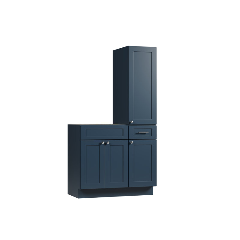 Meuble-lavabo simple 39 po Disar, Bleu