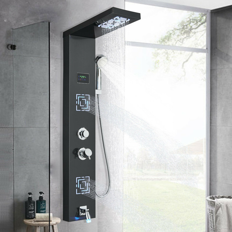 Panneau de douche 47,5 "avec pomme de douche fixe