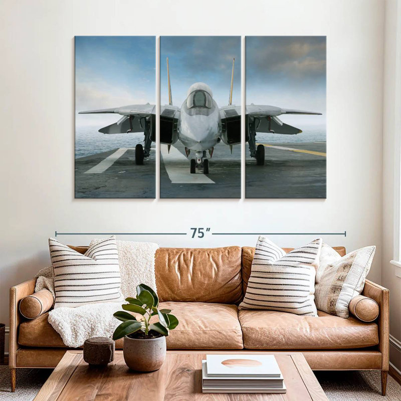 Mait Parked Fighter Jet, 42" H x 65" W