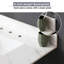 Meuble-lavabo en pierre frittée blanche de 37 po à 4 po, évier central rectangulaire, trous de robinet pré-percés et plateau indispensable avec accessoire pratique-495020297