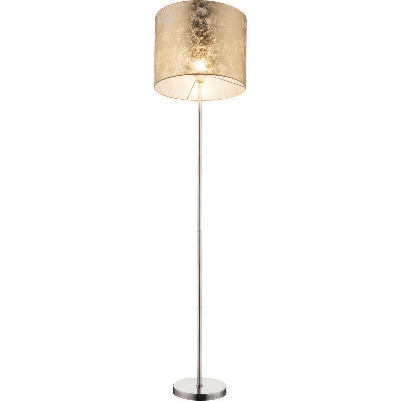 Amy 160cm Matt Nickel Traditional Floor Lamp, Gold