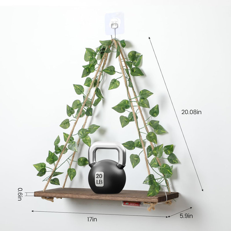 Tablettes murales flottantes sans perçage avec feuilles