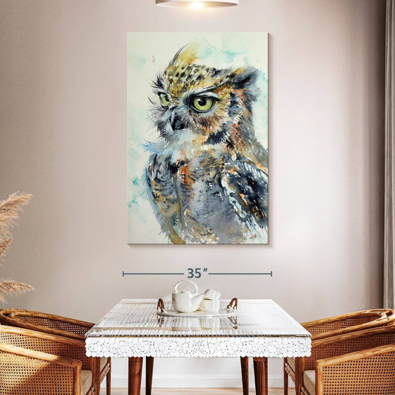 Hibou fier Brampt, H 51 po x l 34 po