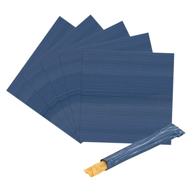 Restaurantware-12" x 12" Rippled Aluminum Foil Food Wrap and Fry Basket Liner: Perfect for Restaurant Take Out, Bakeries, and Food Trucks - Navy Foil Sandwich Wraps - 500-CT