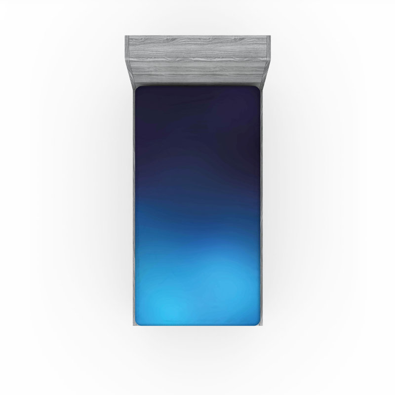Drap-housse bleu marine Ambesonne, Ensemble literie pour lit simple