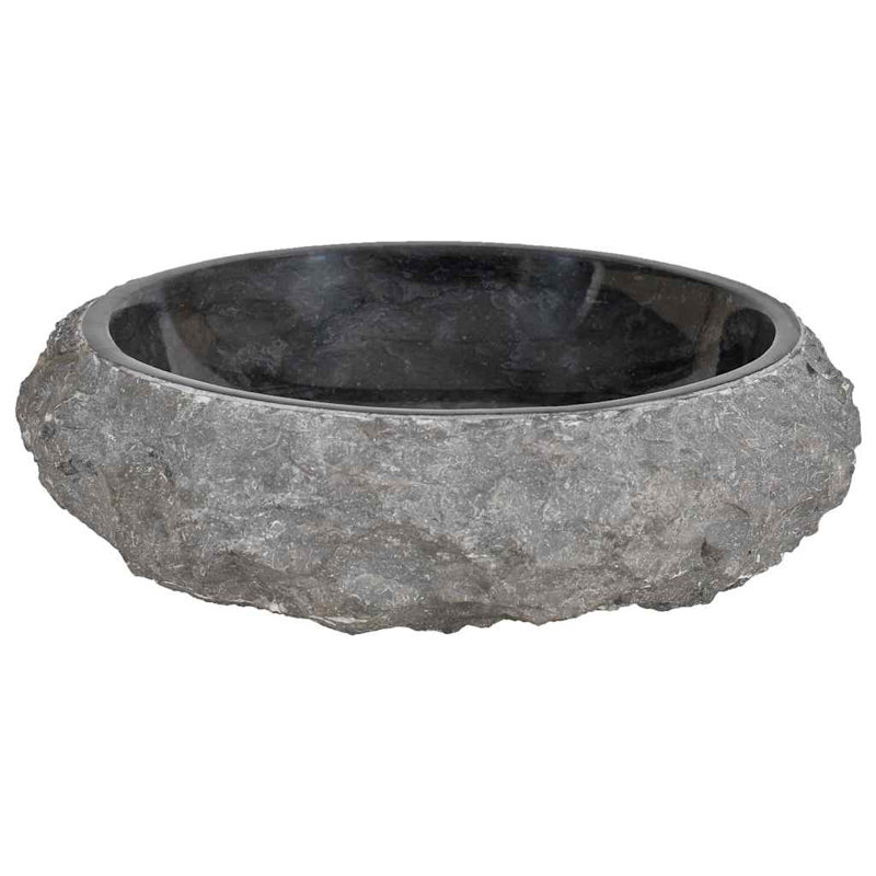 Metro Lane Eulalia 400mm L x 400mm W Marble Circular Sink, Black