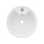 Swiss Madison Monaco 33.44'' Tall Glossy White Ceramic Circular Pedestal Bathroom Sink with Faucet and Overflow