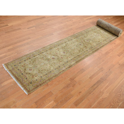 3'0" x 23'3" New Hand Knotted Brown Wool Runner Oriental Rug - MOA10287657