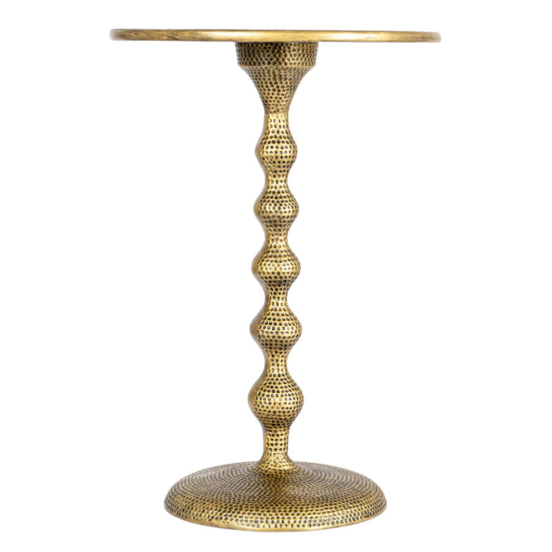 Table en métal martelé Alexander, laiton antique, Bronze Antique