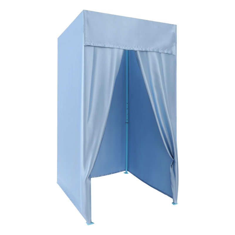 Cabine d'essayage pliable, vestiaire d'intimité autoportant, vestiaire portable (P 39,37 po x l 39,37 po x H 78,74 po), Bleu