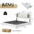 Revan Ebern Designs Bed Frame With Headboard, Platform Bed Frame With 4 Storage Drawers & Hidden Storage, Bookcase Bed Frame With Charging Station-173747416-170167246